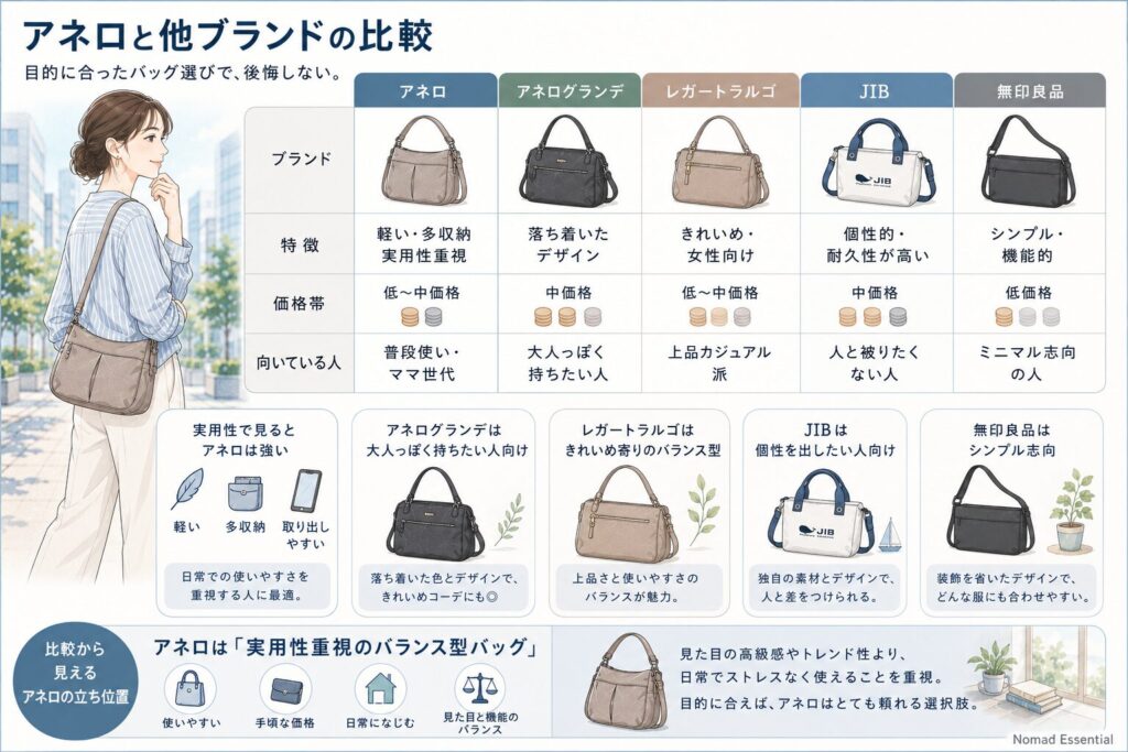 アネロと他ブランドとの比較