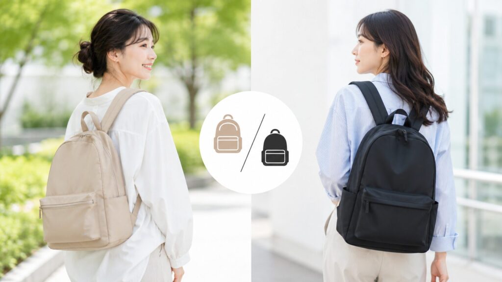 ベージュリュックと黒リュックはどっちがいい?徹底比較