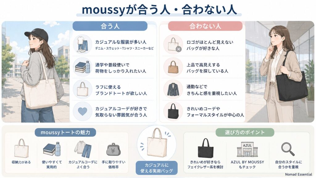moussyが合う人・合わない人