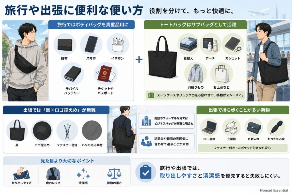 旅行や出張に便利な使い方