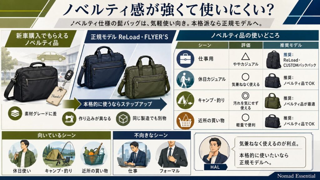 ノベルティ感が強くて使いにくい？