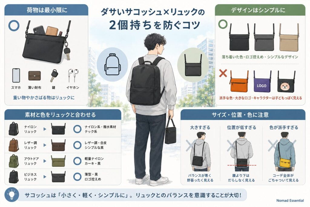 サコッシュがダサいと言われる原因
