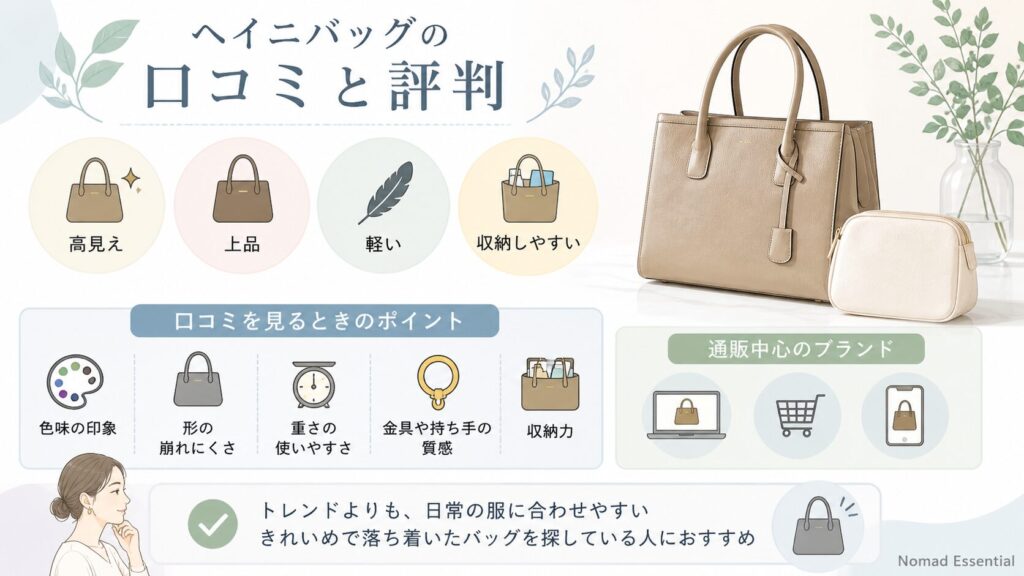 ヘイニバッグの口コミと評判