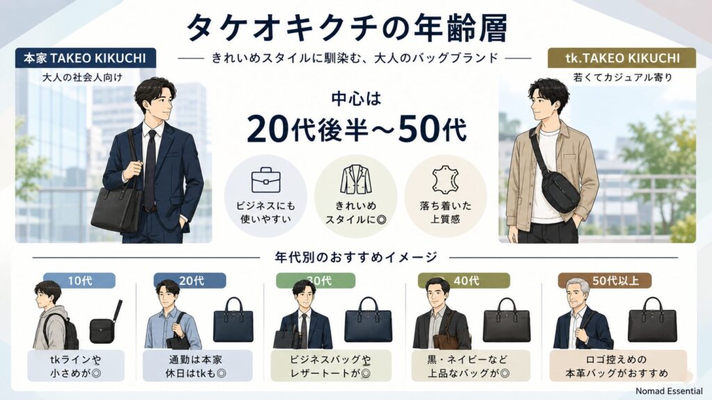 タケオキクチの年齢層