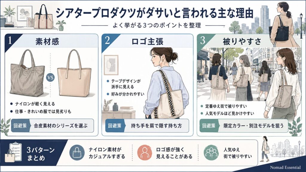 シアタープロダクツがダサいと言われる主な理由