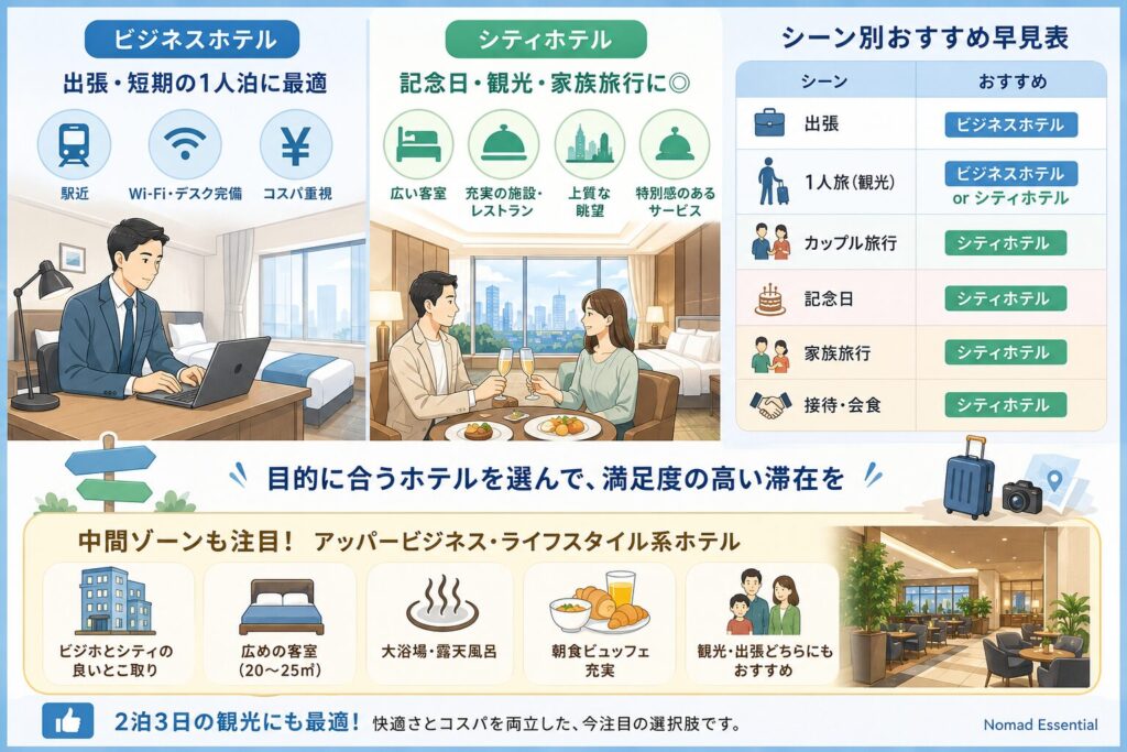 シーン別の選び方と使い分けのコツ