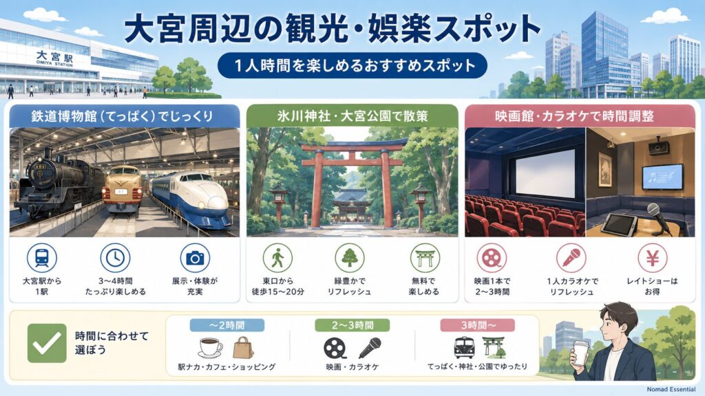 大宮周辺の観光・娯楽スポット