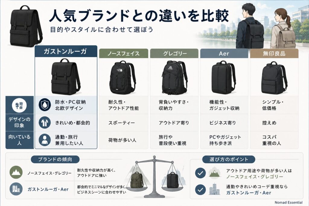 人気ブランドとの違いを比較