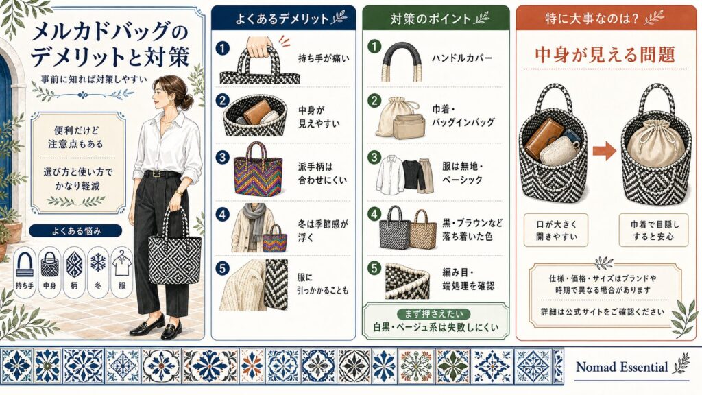 メルカドバッグのデメリットと対策