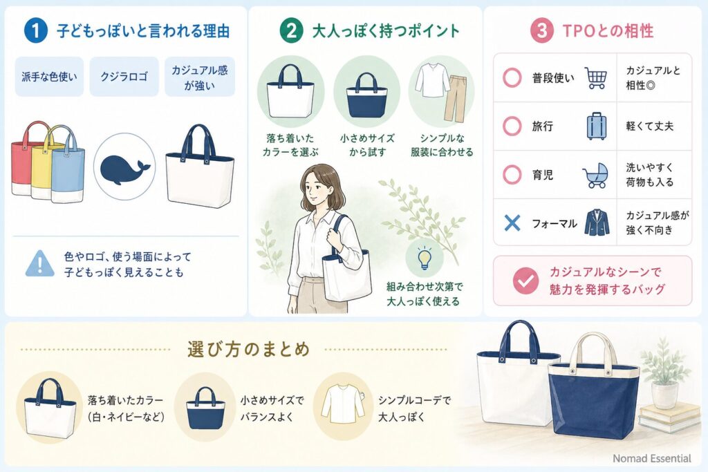 JIBのバッグが子どもっぽい理由
