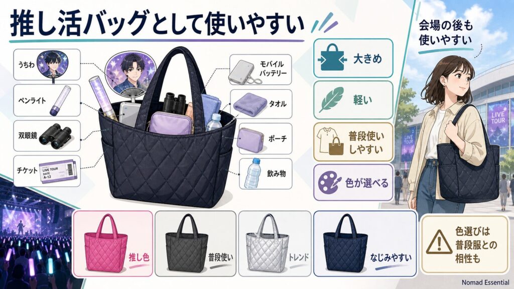 推し活バッグとして使いやすい