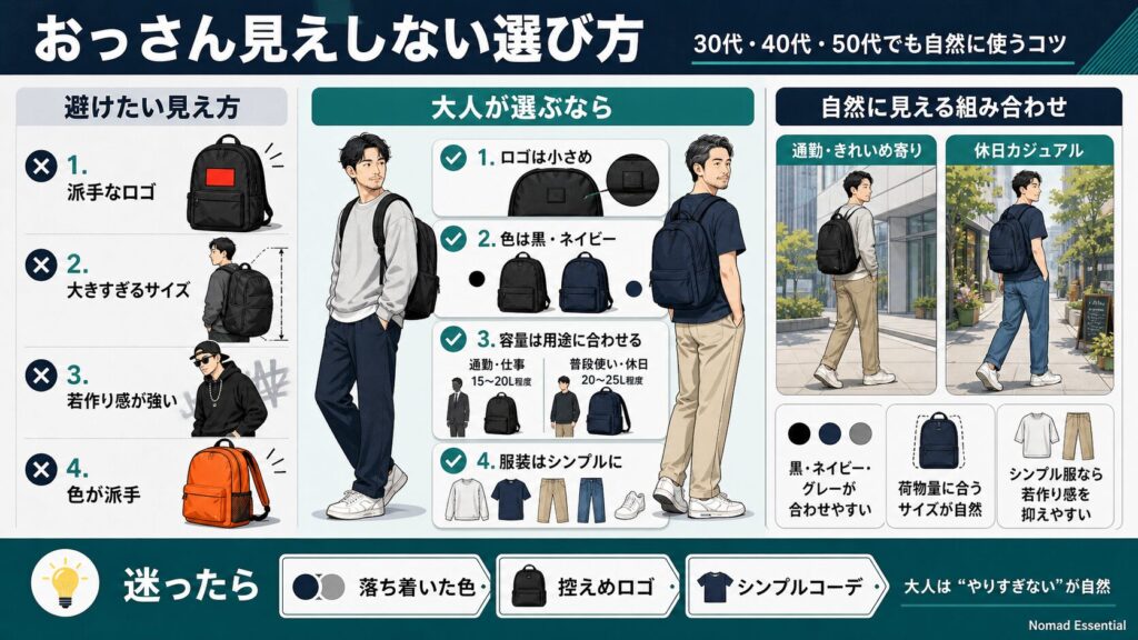 おっさん見えしない選び方