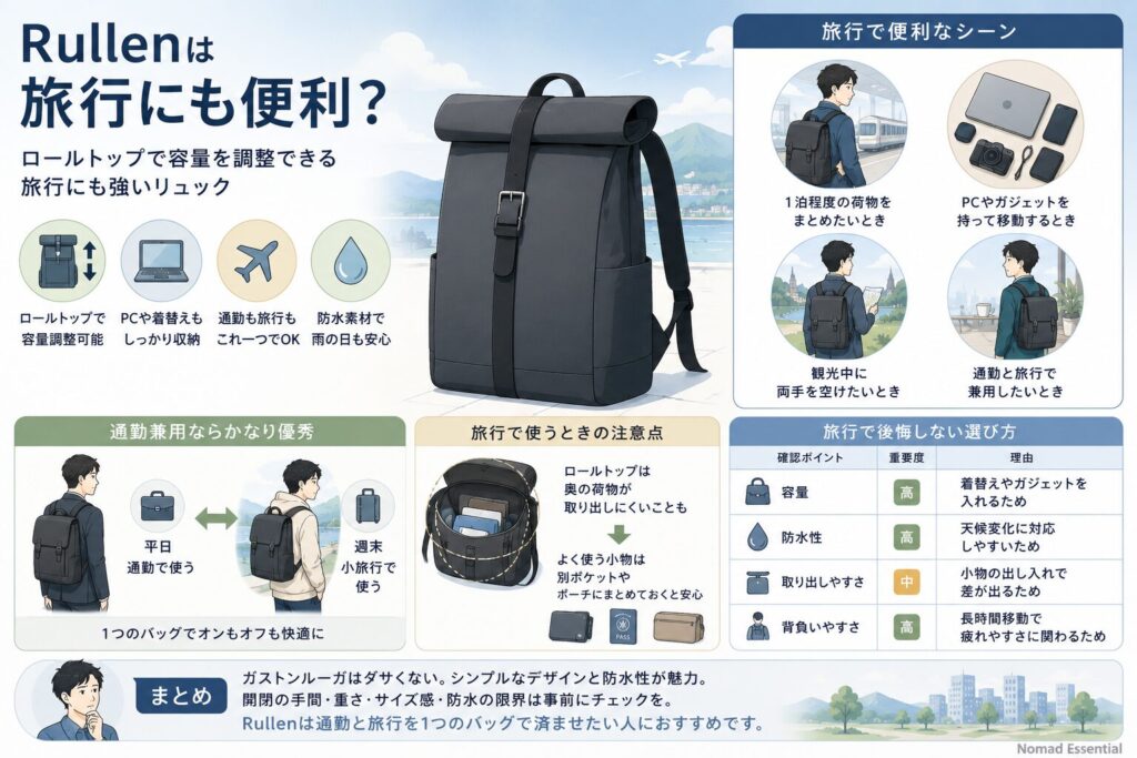 Rullenは旅行にも便利？