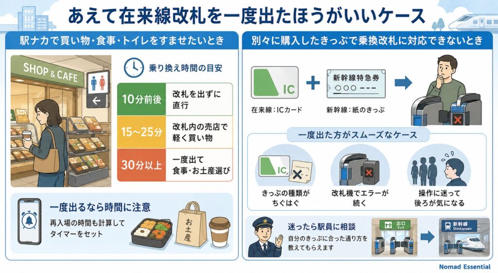 あえて在来線改札を一度出たほうがいいケース
