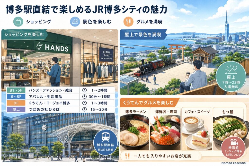 博多駅直結で楽しめるJR博多シティの魅力