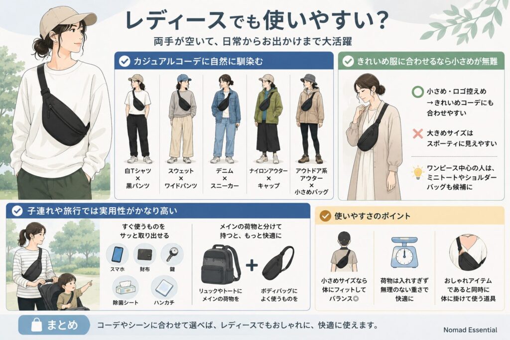 レディースでも使いやすい？