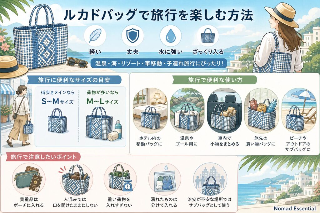 ルカドバッグで旅行を楽しむ方法