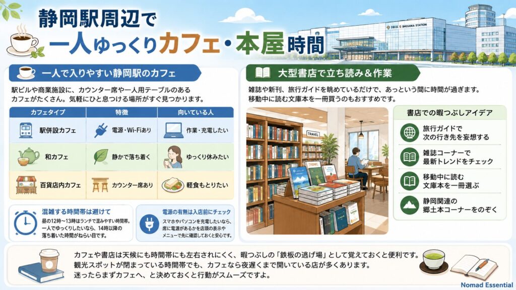 静岡駅周辺で一人ゆっくりカフェ・本屋時間