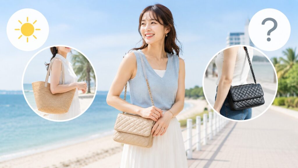 キルティングバッグは夏に持つとおかしい？