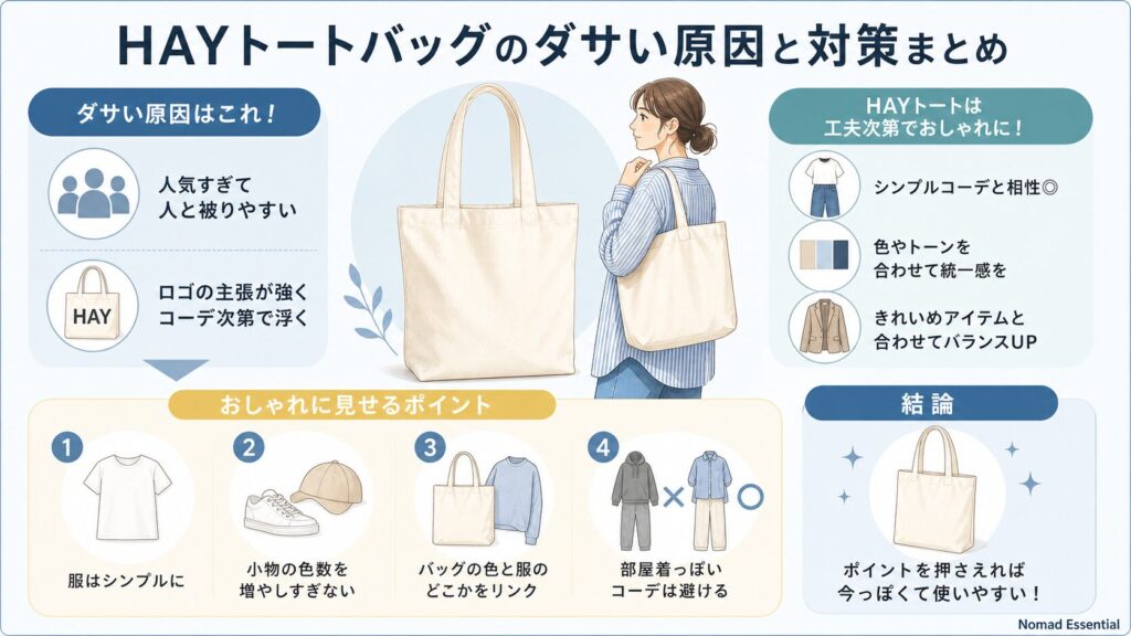 HAYトートバッグのダサい原因と被り問題