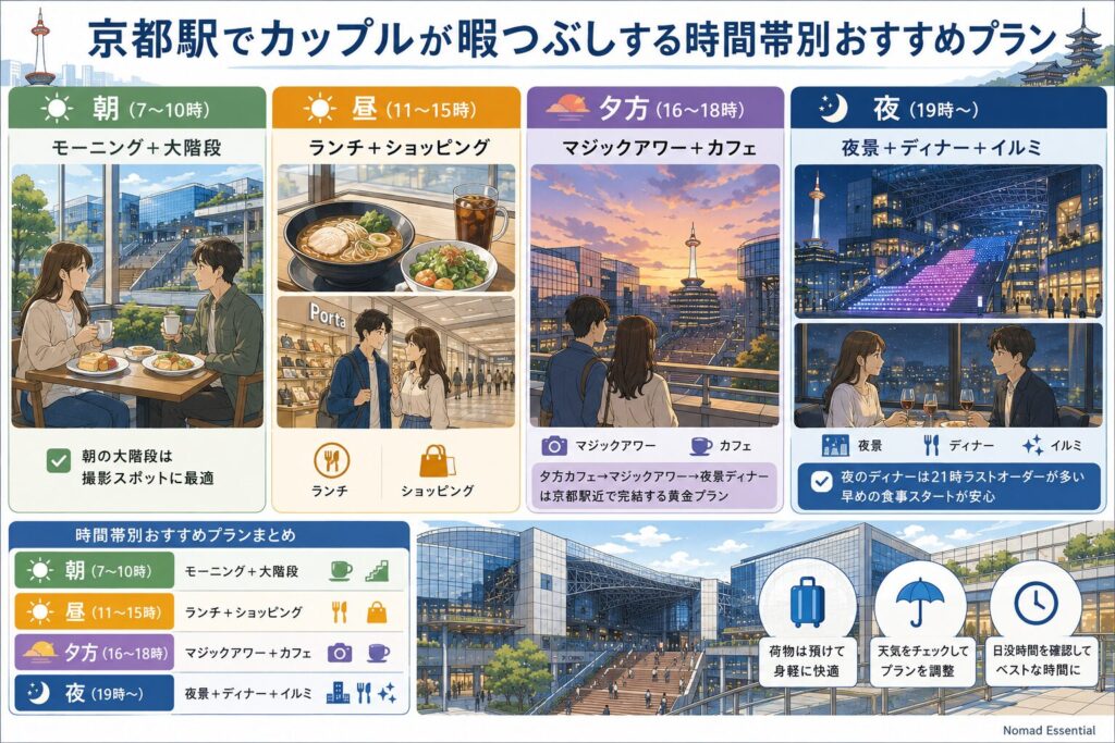時間帯別（朝・昼・夕方・夜）のおすすめ暇つぶしプラン