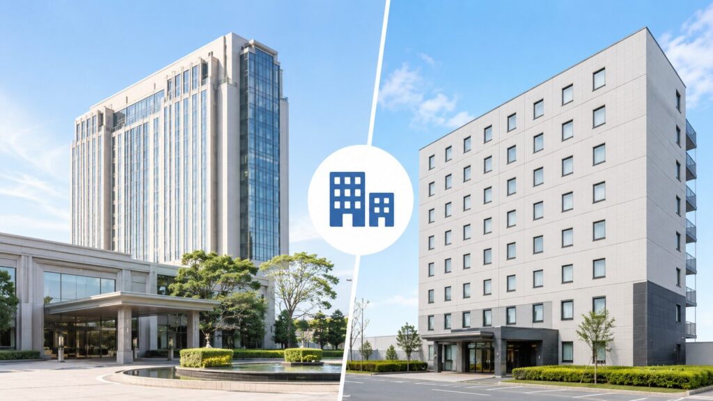 シティホテルとビジネスホテルの基本的な違い