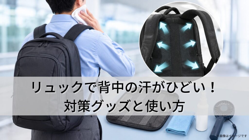 リュックで背中の汗がひどい!対策グッズと使い方を出張族が徹底解説