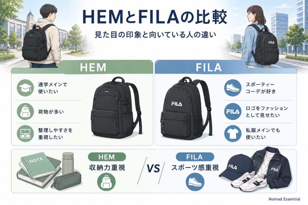 HEMとFILAの比較