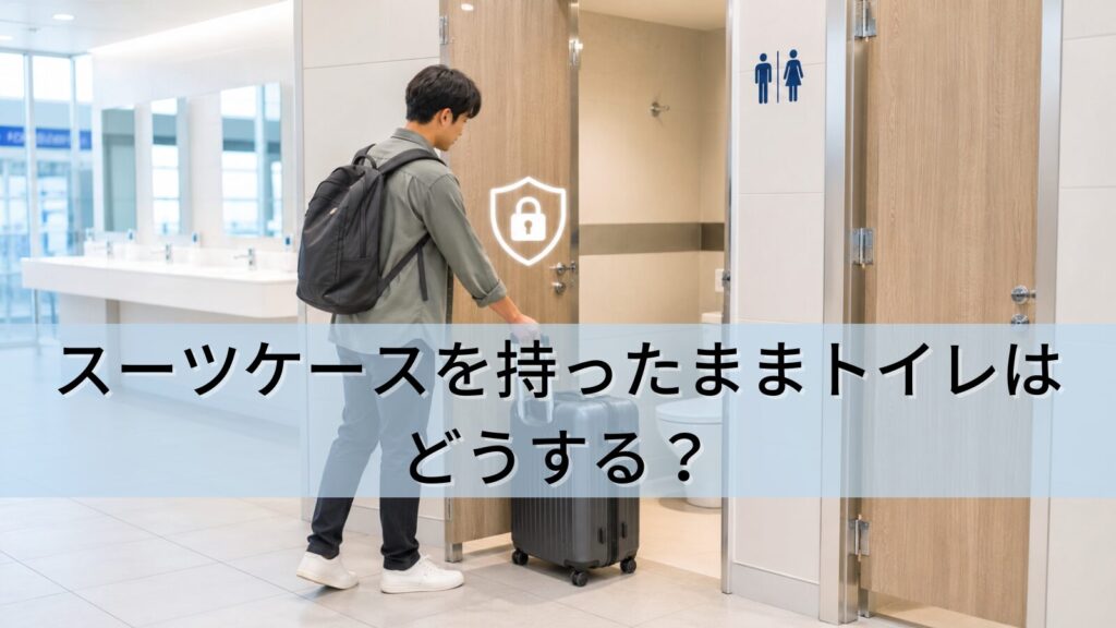 スーツケースを持ったままトイレはどうする？