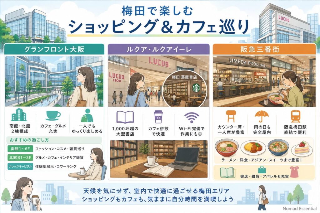 グランフロント大阪・ルクアで「ショッピング&カフェ」巡りを楽しむ
