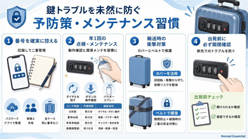 鍵トラブルを未然に防ぐ予防策・メンテナンス習慣