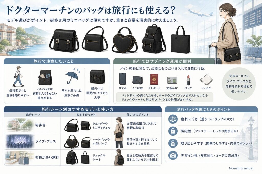旅行にも使える？