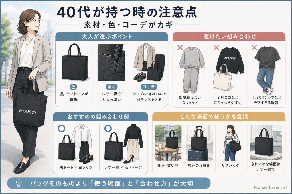 40代が持つ時の注意点