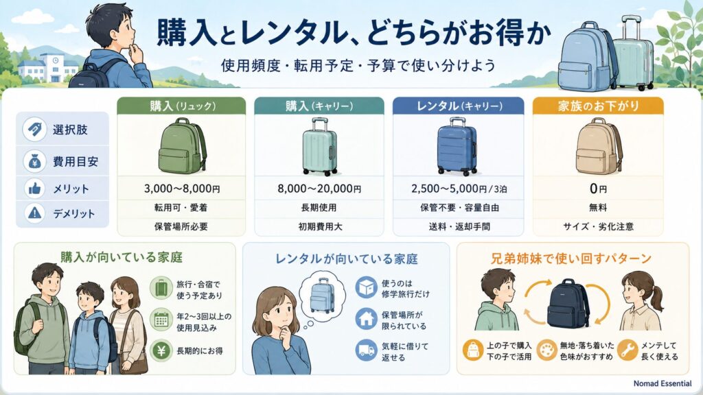 購入とレンタル、どちらがお得か