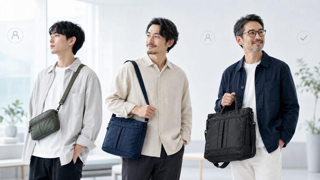 髭バッグの年齢層と似合う人