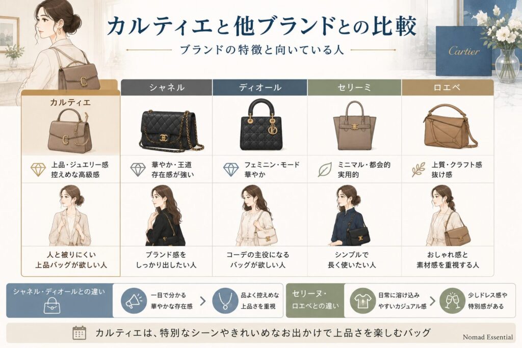 カルティエと他ブランドとの比較
