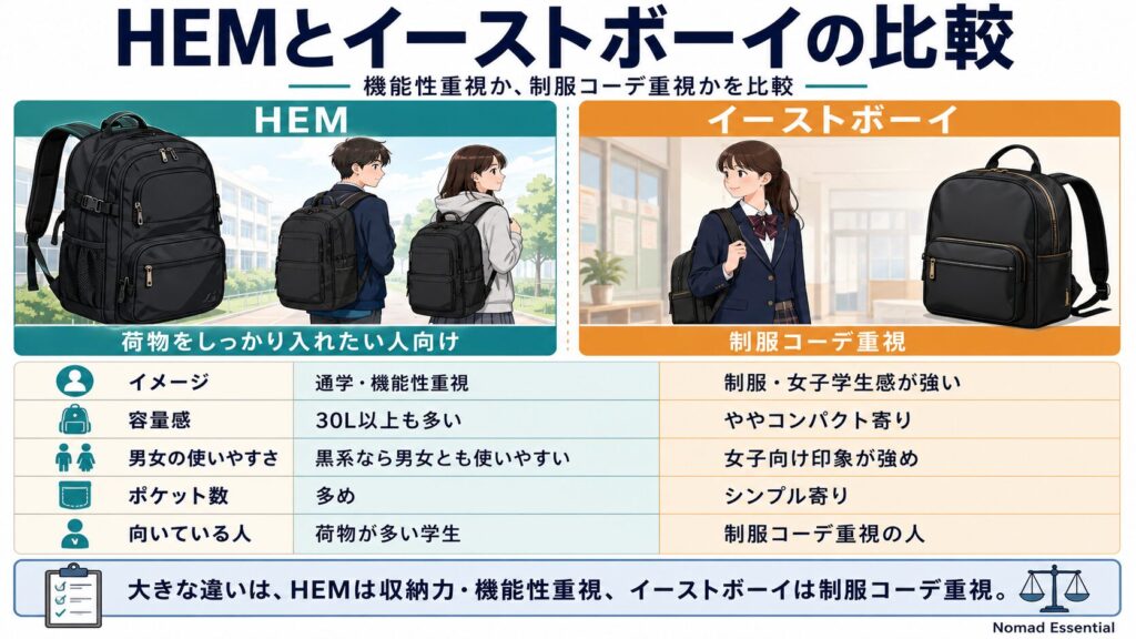 HEMとイーストボーイの比較