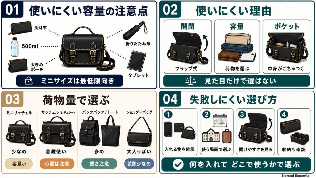 使いにくい容量の注意点