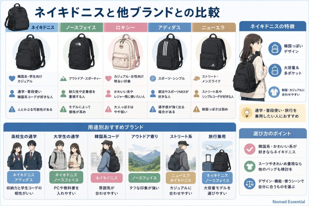 ネイキドニスと他ブランドとの比較