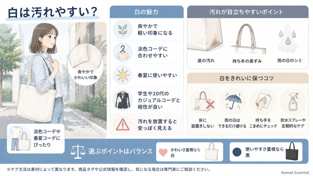 白は汚れやすい？