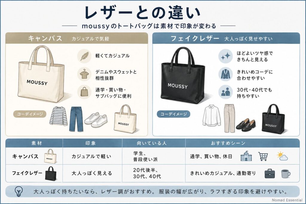 レザーとの違い