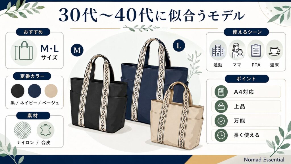 30代〜40代の年齢層と似合うモデル