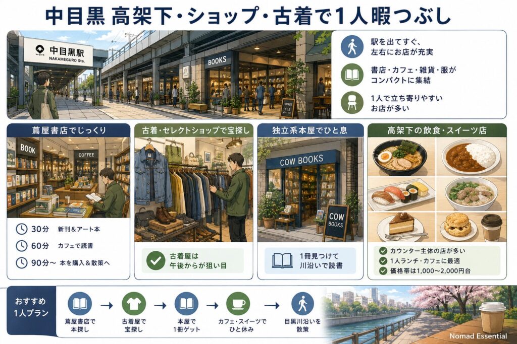 中目黒高架下・ショップ・古着で1人暇つぶし