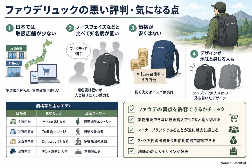 ファウデリュックの悪い評判・気になる点