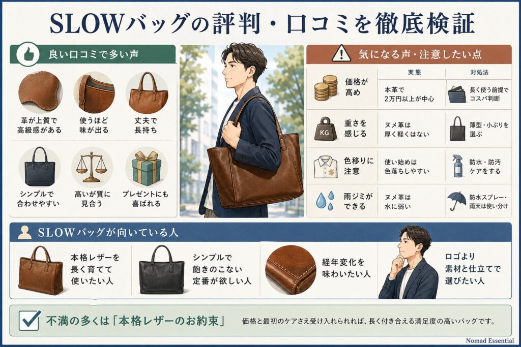 SLOWバッグの評判・口コミを徹底検証