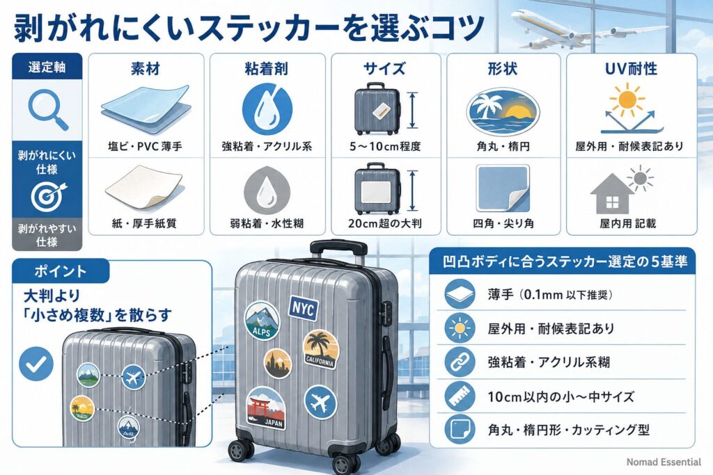 剥がれにくいステッカーを選ぶコツ