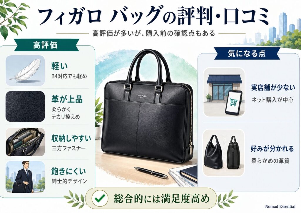 フィガロ バッグの評判・口コミ