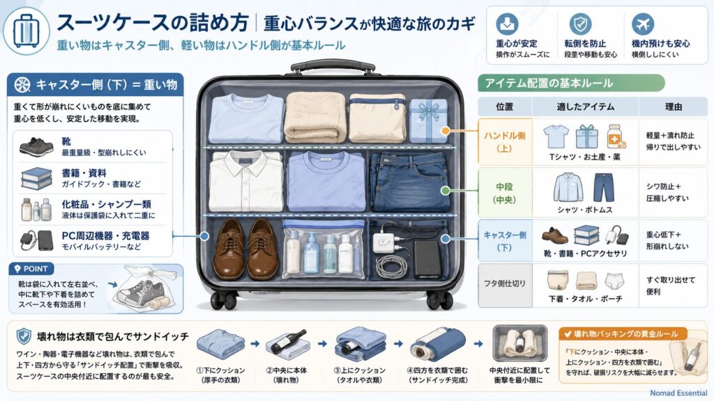 重いもの・軽いものの配置ルール