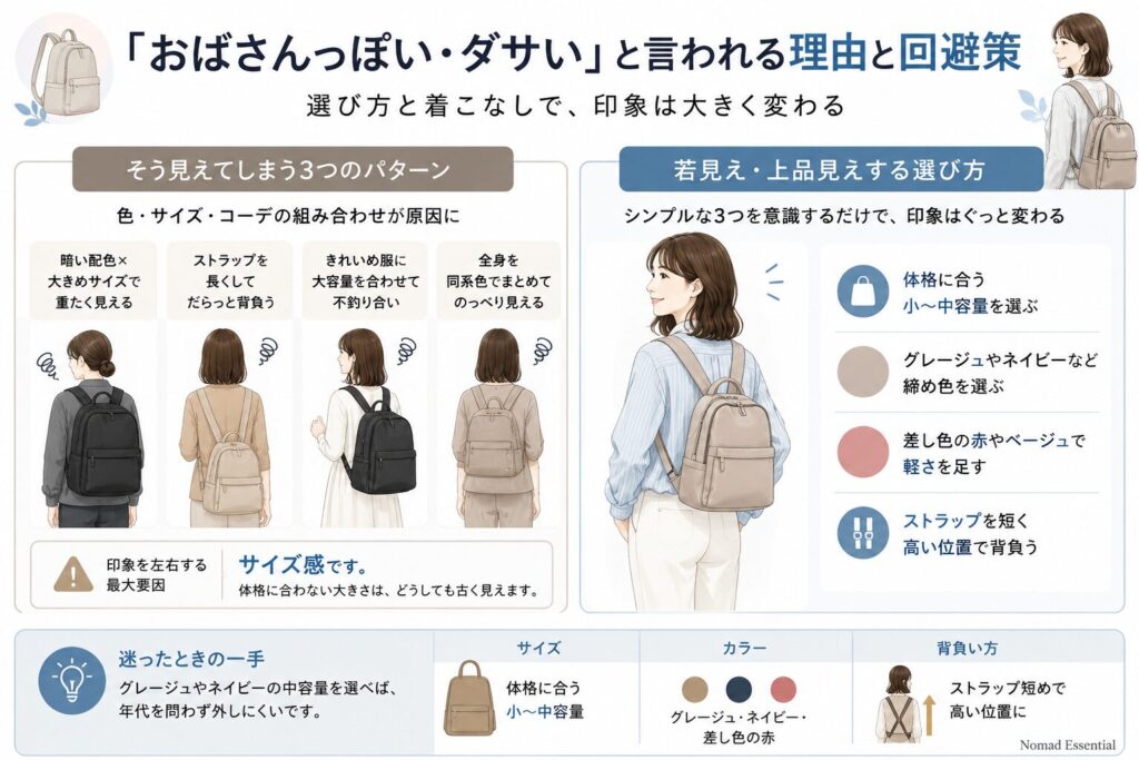 「おばさんっぽい・ダサい」と言われる理由と回避策