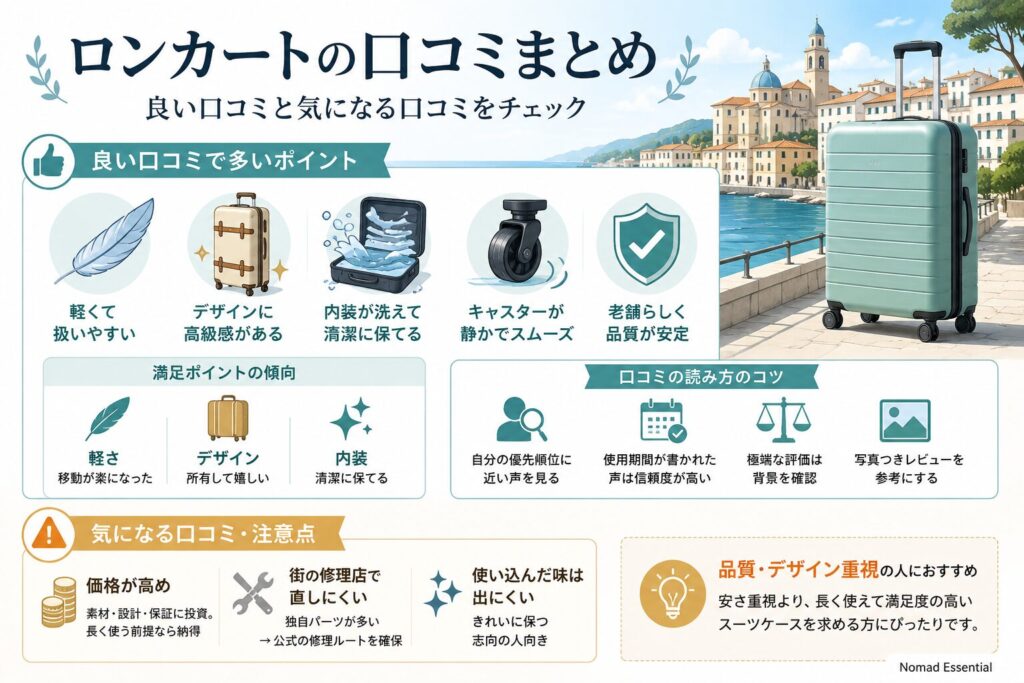 ロンカートの良い口コミ・気になる口コミ